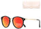 Cleoxyge Polarisierte Sonnenbrille Damen Herren,Vintage Elegant Metallrahmen UV400-Schutz Outdoor Für Fahren Reisebrille Mode Sonnenbrille (Polarisierte Mirror Red Lens & Schwarz-Gold Brillengestell)