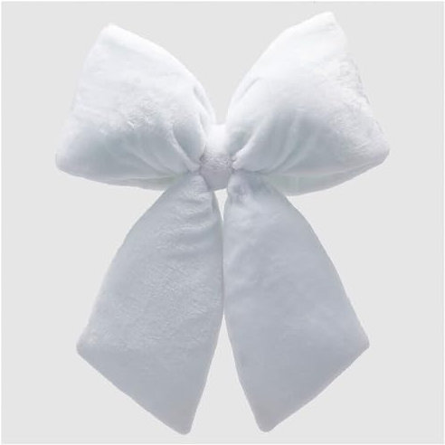 EDG - Enzo de Gasperi Fiocco Furry Natalizio Bianco Decorazione per Albero di Natale 60xH64 cm