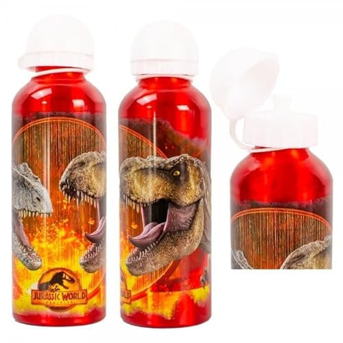 tdl Jurassic Dinosaur Aluminium Childrens Kids Water Bottle