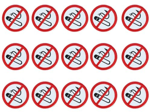 15 Stück Rauchen verboten Aufkleber Ø 7cm Sticker mit UV Schutz Warnzeichen für Außen-und Innenbereich Rauchverbot Schild Sticker mit UV Schutz Warnzeichen für Außen-und Innenbereich Rauchverbot