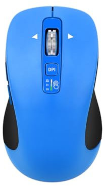 CITLLA Wireless Mouse for Laptop, Multi-Device Bluetooth Mouse, 4 Adjustable DPI Silent Mouse, 4-Way Scrolling Ergonomic Mouse for Windows, Full Size Mice for Laptop PC Computer Tablets(Blue)