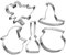 Halloween-Ausstechformen, klein, Hexenhut-Formen, Edelstahl, Halloween-Ausstechformen-Set, , Hexenhut, Ausstecher zur Dekoration