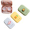 BEDARTIST 4 Pack Portable 3D Fruit Contact Lens Case, Travel Contacts Len Case Box Holder, Contact Lenses Tweezers Remover Tool Kit for Daily Traveling (Assorted Color)