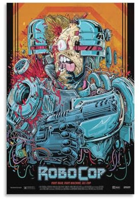 biugjguv Robocop Klassische Filmkunst, modisches Poster, dekorative Malerei, Leinwand, Wandkunst, Wohnzimmer, Poster, Schlafzimmer, Gemälde, 30 x 45 cm