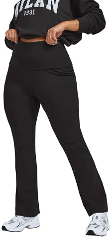 Yours Limited Collection Curve Fold Over Kick Flare Leggings - Women's - Plus Size Curve Black
