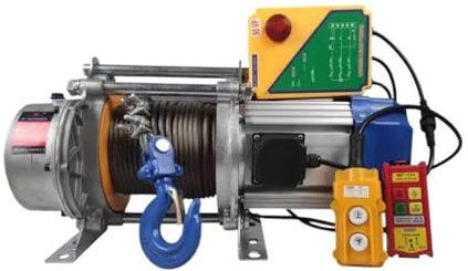 SRKATI Hebezug Elektrische Winde mit drahtloser Fernbedienung 30 m, Hochleistungswinde 1500 kg/1,5 t, Hebewinde 110 V/220 V/380 V Seilwinde Elektrisch(380v Remote Control)