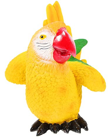 Holibanna Colorful Artificial Parrot Figurine Lifelike Resin Parrot Model for Garden Decoration Unique Animal Ornament for Home and Outdoor Landscape Design