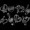 SUPERDANT 4PCS Love Note Crystal Rhinestone Iron on Transfer Applique DIY Transfer White Glitter Rhinestone Pattern Decoration for T-Shirt Bag Pillows Jackets 29.7x21CM