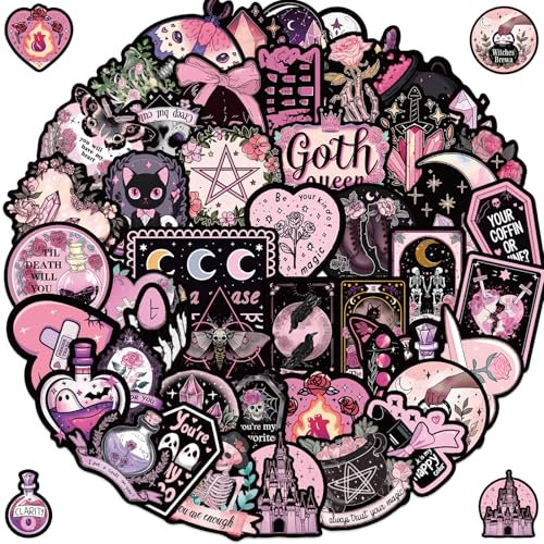 2 X 50 Stück Gothic Aufkleber, Gotisch Aufkleber Sticker Set Stücke, Gothic Stil Graffiti Aufklebers, wasserdichte Aufkleber, für Laptop Motorrad Skateboard Koffer, Teenager und Erwachsene