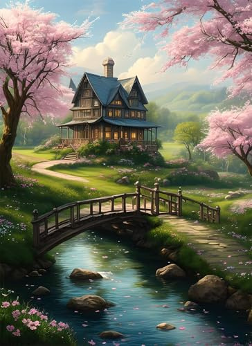 Puzzle 1000 Teile Brücke Puzzle Erwachsene, Holzpuzzle Klassische Puzzles Landschaft Jigsaw Puzzles für Erwachsene, Clevere Rätsel Wooden Jigsaw, Geschicklichkeitsspiel für die Ganze Familie g-932