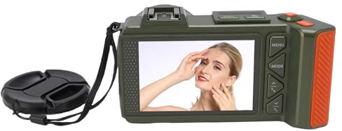 Garsent 70MP Digitalkameras für die Fotografie mit WLAN, 4K -Autofokus -Vlogging -Kamera für YouTube mit 50x Zoom, Anti -Shake, F1.8 DSLR -Kamera mit Doppelbildschirmblitz (Green)
