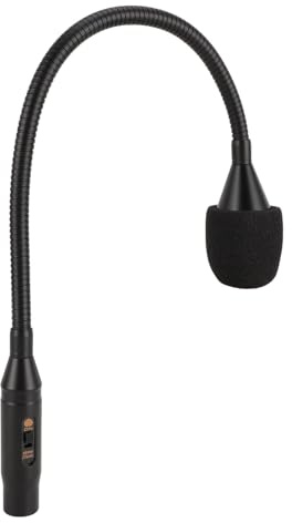POENVFPO Moving Coil Schwanenhals -DJ -Mikrofon für Bühnenbalken, Professionelles XLR Mikrofon mit Stabiler Klangqualität, Aluminiumlegierung, 1 Pack