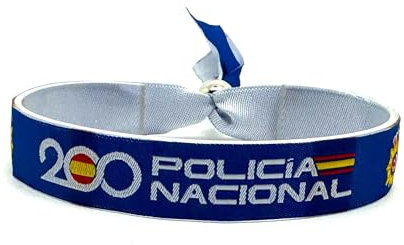 Pulsera Cierre Metalico Ajustable Unisex Hombre y Mujer Regulable Bandera Policía Nacional CNP