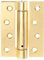 Excel 3 x Fire Door Hinges Single Action Residential Adjustable Self Closing Spring - Polished Electro Brass by Discount Hardware UK