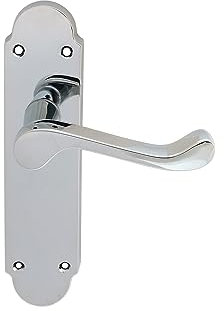 Carlisle Brass - Oakley Scroll Door Handles Lever Latch Set for Internal Doors 170x42mm Backplate (Polished Chrome)
