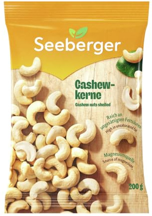 Seeberger Cashewkerne, Ganze Cashew Nüsse, ohne Zusatzstoffe (12 x 200 g)