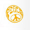 JINTORA - Autoaufkleber Tuning - Hippie Peace - 88x90mm - Auto Aufkleber - Bus - Fenster - Heckscheibe - Camper - wetterfest - Outdoor Sticker - Auto Deko - LKW - Tuning Selbstklebend - gelb