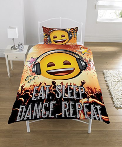 emoji Bettwäsche-Set, Poly-Baumwolle, Mehrfarbig, Einzelbett