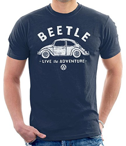Volkswagen Beetle White Live The Adventure Men's T-Shirt