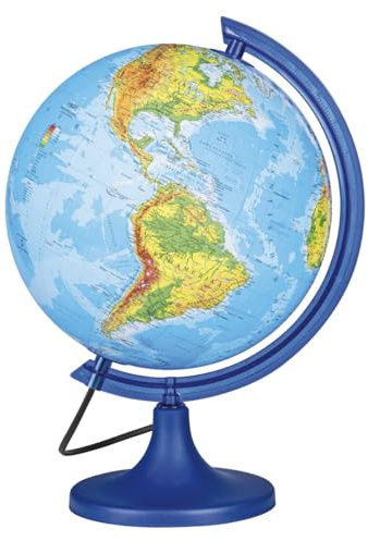 DONAU Globus Physikalischer / 25 cm/Karte auf Deutsch/Leuchtglobus/Interaktive Multiglobear/Lernhilfe/Schreibtischdekoration/Geografieunterricht für Kinder/Nachttischlampe