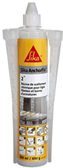 Sika Anchorfix 2+, Résine de Scellement Chimique, 300ml, Gris Clair