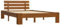 vidaXL Kiefernholz Massiv Bettgestell Holzbett Futonbett Doppelbett Massivholz Bett Bettrahmen Lattenrost Schlafzimmerbett 140x200cm Honigbraun