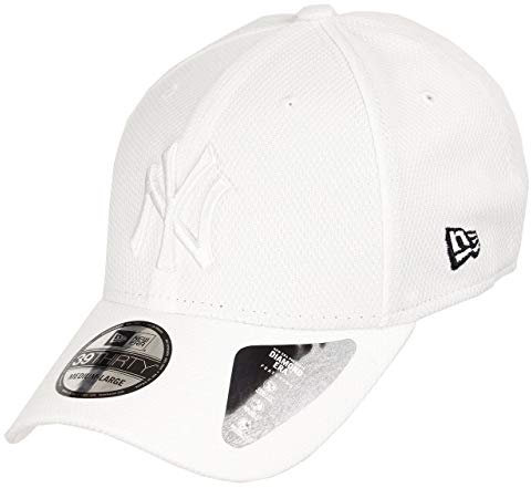 New Era New York Yankees 39thirty Stretch Cap Diamond Era Tonal White - M - L