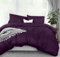 Utopia Bedding Set copripiumino king size, 1 copripiumino con 2 federe, 3 pezzi, copripiumino con chiusura a cerniera, in microfibra spazzolata ultra morbida, 264 x 228 cm (king size, viola)
