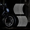 TOMALL 17'' Reflektierende Felgenstreifen Aufkleber für Motorradräder Auto Radfahren Fahrrad Fahrrad Nacht Reflektierende Sicherheitsdekoration Universelle Felgen Reflektierende Aufkleber (Weiß)