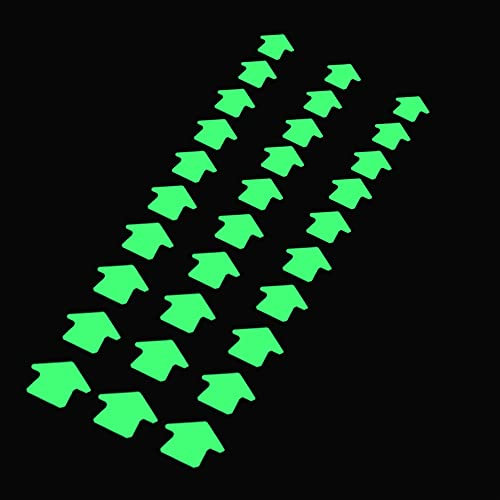Glow in The Dark Tape Arrow, 100 leuchtende Pfeilaufkleber auf einer Rolle - passend für Schalter, Wände, Wege, Fernbedienungen, Notausgänge und Dekoration