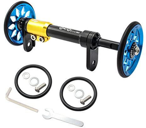 BESPORTBLE 1 Satz Easy Wheel Teleskopstange Einfache Radverlängerungsstange Zusammenklappbarer Wagen Faltrad Verlängerungsstange Klapprad Schraubenschlüsselset Falten Aluminiumlegierung