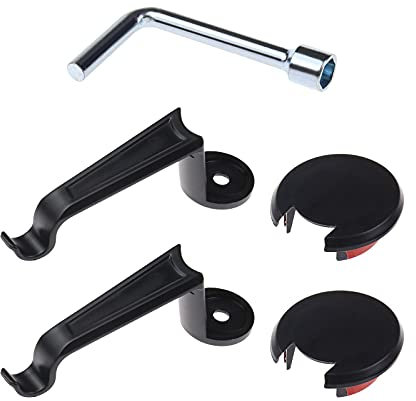 Create idea A Pair of Black Plastic Frunk Hook Holding Clips Bolt Cover Frunk Grocery Bag Hook Accessories with Wrench Compatible with Tesla Model 3 2021
