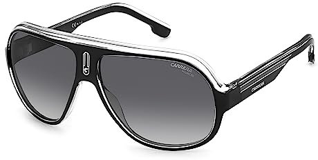 Carrera Unisex Speedway/n Sunglasses, 80S/WJ Black White, 63