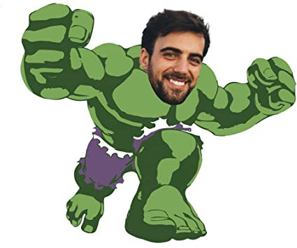 LolaPix Personalisierte Kissen mit Foto. Hulk Puppe. Kuscheltier mit Foto. Originelle Geschenke. Fotogeschenke mit Eigenem Foto. Kissen mit Füllung. Verschiedene Größen