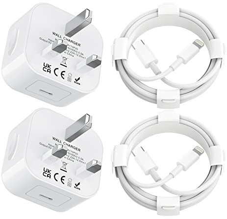 iPhone USB C Fast Charger Plug and Cable [MFi Certified] 2Pack 20W Power Adapter with 6FT Cable for iPhone 14/13/12/11 Pro/Pro Max/XS Max/XS/XR/X/SE/8