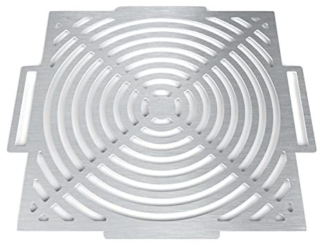 MOCAVI Grillrost Edelstahl 36cm für Feuertonne und Feuerkorb Edelstahlrost Grillgitter eckig