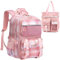 KEBEIXUAN Kinder-Grundschultasche für Mädchen, Kinderrucksack, leichte Mädchen-Schulbüchertaschen mit Kawaii-Anhänger für Kinder