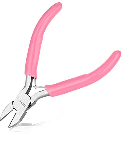 LEONTOOL 4-Inch Side Cutters for Jewelry Making Diagonal Cutting Pliers Wire Cutters Diagonal Side Cutting Pliers Mini Jewelry Making Tool Jewelry Pliers for Wire, Zip Ties, Crafting