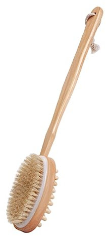 SEWOART Body Lotions Body Scrubber for Men Men's Body Scrubber Shower Scrub Brush for Body Mens Body Scrubber Lotion Applicator for Back Self Elderly Wooden Back Brush Bristles Man