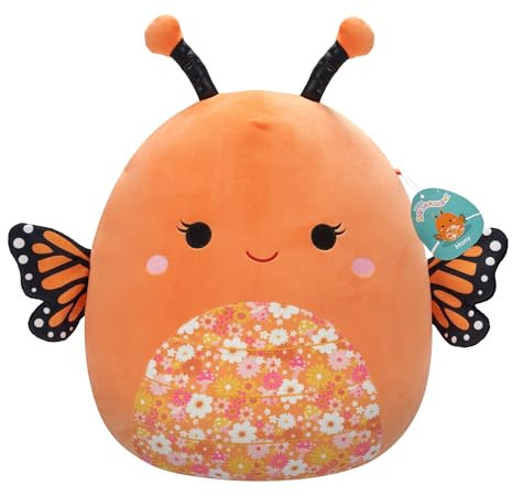 Squishmallows SQCR05473 - Mony der Monarchfalter 40 cm, offizielles Jazwares Plüsch, superweiches Kuscheltier