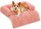Feandrea FluffyHug Hundebett Plüsch, Hundedecke Sofa, Sofaschutz Hund, Hundekissen, Größe L, für mittelgroße Hunde, 95 x 85 x 16 cm, rosa PGW222R01