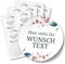 24 PERSONALISIERTE Aufkleber Wunschtext individualisiert Gastgeschenk Namen Datum Etiketten rund 4cm Motiv 3
