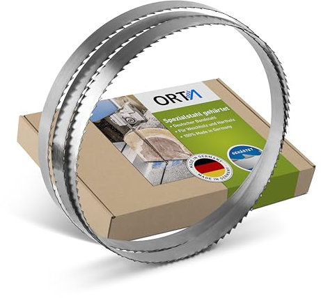 Orta Gehärtete Spezialstahl Bandsägeblätter - ideal für die Bearbeitung von Hart und Weichholzarten (8 x 0,45 x 4 mm, 2630 mm)