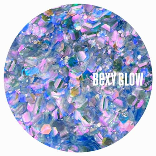 Bexy Glow Colour Acrylic Powders Voodoo | Evil eye | Professional Acrylic Nail Powder | Glitter Acrylic Powder | Blue Acrylic Nail Powder | 20g