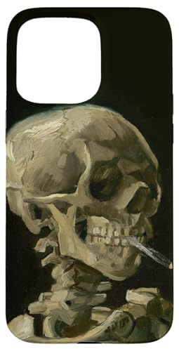 Van Gogh Rauchender Totenkopf, künstlerisches gotisches Hülle für iPhone 15 Pro Max