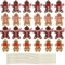 24 Stück Weihnachtsbaum Dekoration Lebkuchen, Weihnachtsschmuck Christbaumschmuck Lebkuchen Anhänger Weihnachtsbaum Schmuck Hängedekorationen für Feste Home Party