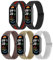 Wizvv Lot de 5 bracelets en nylon compatibles avec Xiaomi Mi Band 8, bracelet élastique de rechange pour Xiaomi Mi Smart Band 8, bracelet de montre souple de rechange pour homme et femme, Nylon