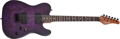 Schecter PT Standard Purple Burst Burl E-Gitarre