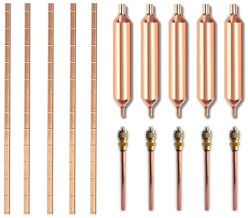 HondoKet Secador de filtro para refrigeración, herramienta de reparación de aire acondicionado de 15 piezas, válvula de acceso para secador de filtro de frigorífico, 1/4 de fósforo