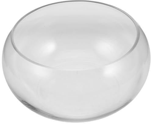 PAMINGONO Dekorative Fischschale Aus Glas Für Lotusblumen Und Sukkulenten Transparente Vase Für Hydrokulturpflanzen Sukkulententopf Übertopf Aus Glas Fischschale Blumentopf